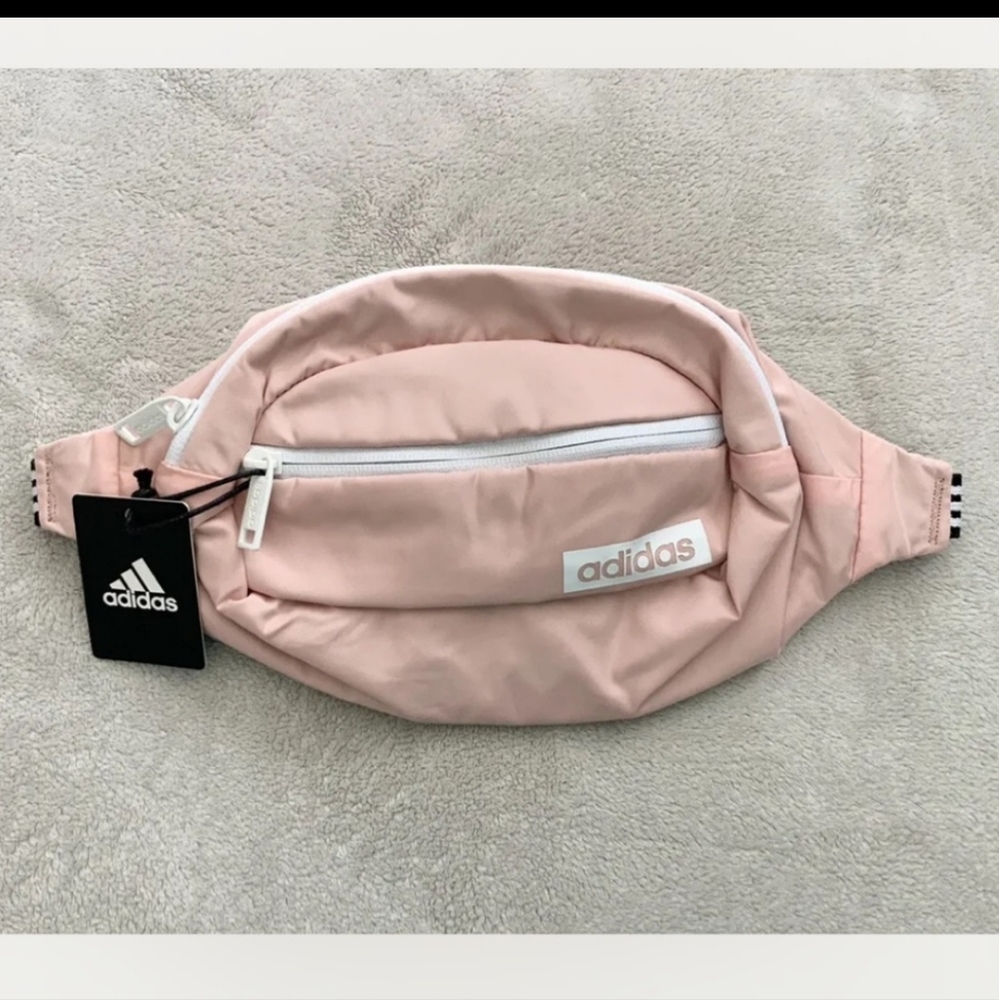 ADIDAS Core Waist Travel Bag Glow Pink/White/Blk NWT